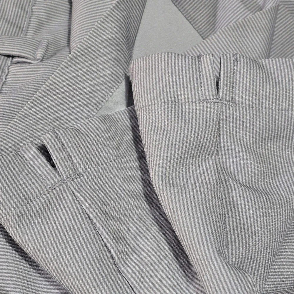 Adidas Golf Pants Mens Micro Stripe Performance Trousers Grey 40x30‎ (29 Actual)
